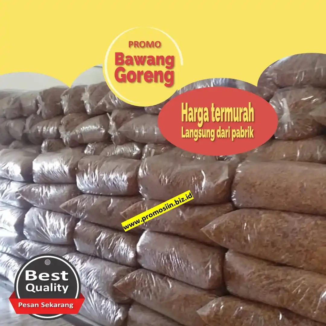 Kemasan bawang goreng rapi dan siap kirim